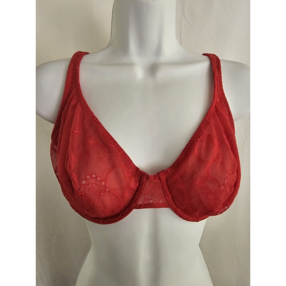 Calvin Klein Bra Womens Red Underwire Unpadded Size 36D